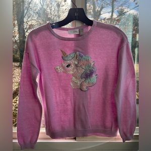 Girls Unicorn Sweater